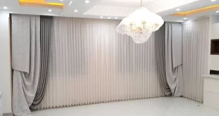 پرده پذیرایی طوسی