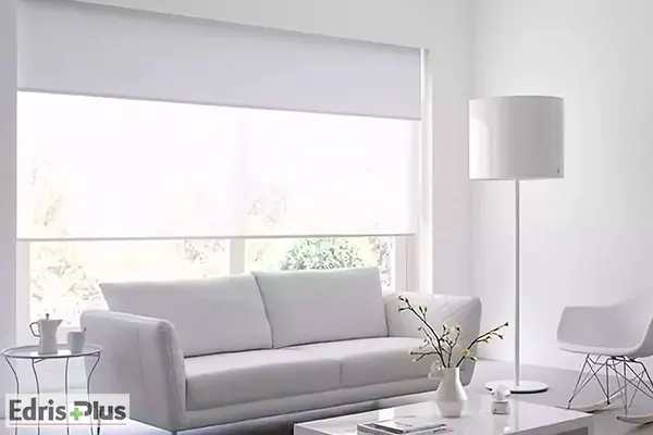 پرده پذیرایی مدل شید رول دو لایه