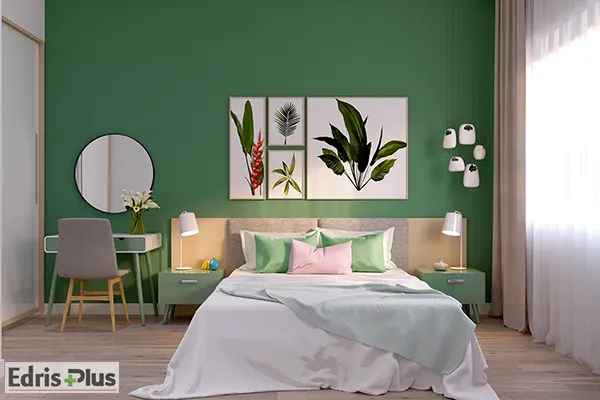 روانشناسی رنگ سبز برای اتاق خواب