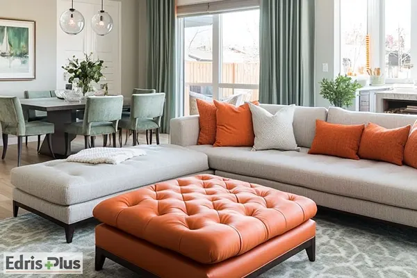 ترکیب طوسی و نارنجی در دکوراسیون ترکیب طوسی و نارنجی در دکوراسیون