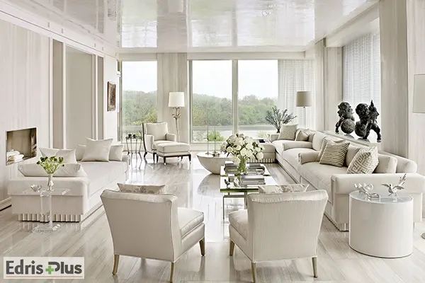 اتاق پذیرایی ساده و شیک