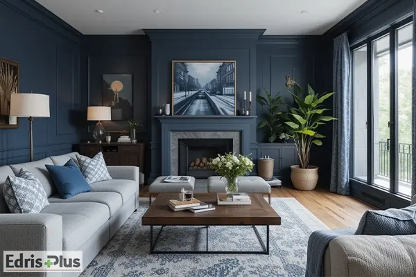 ترکیب رنگ سورمه ای و طوسی