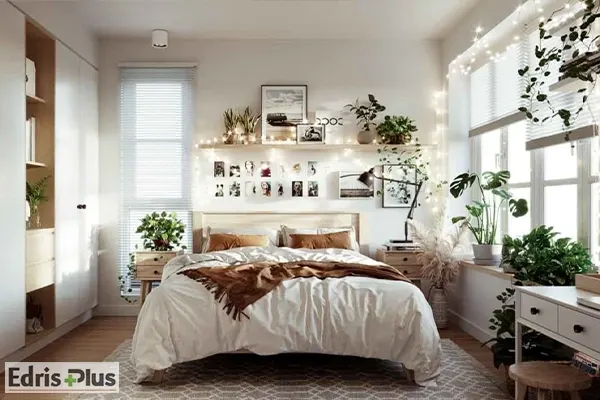 اضافه کردن گیاهان آپارتمانی به اتاق خواب