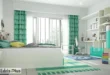 ترکیب رنگ پرده با دیوار های سفید