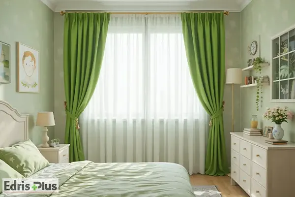 پرده ساده اتاق خواب