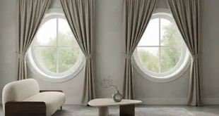 پرده برای پنجره گرد