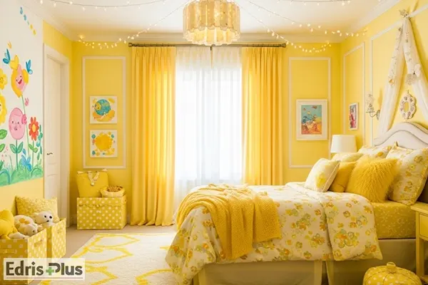 اتاق خواب زرد