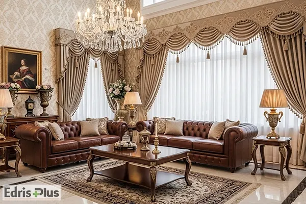 پرده پذیرایی بژ پرده پذیرایی بژ