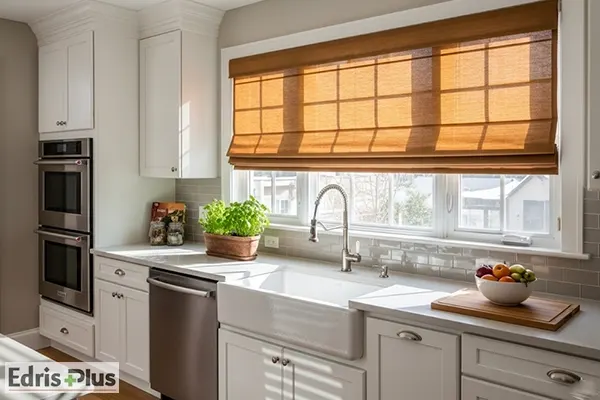 پرده آشپزخانه رنگ کاراملی پرده آشپزخانه رنگ کاراملی