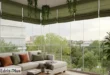 پرده برای بالکن شیشه ای