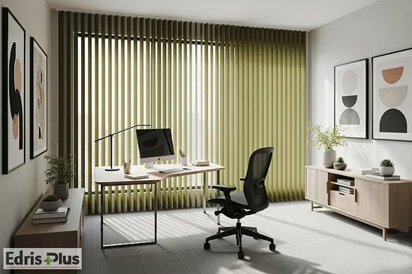 پرده با رنگ زیتونی برای اداره پرده با رنگ زیتونی برای اداره