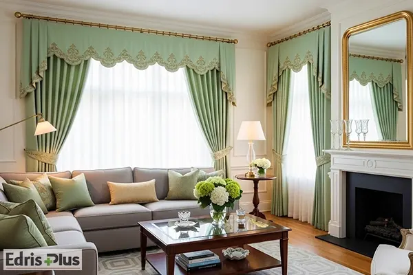 پرده رنگ سبز پاستیلی پرده رنگ سبز پاستیلی