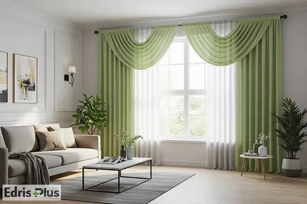 پرده پاستیلی اتاق پذیرایی پرده پاستیلی اتاق پذیرایی