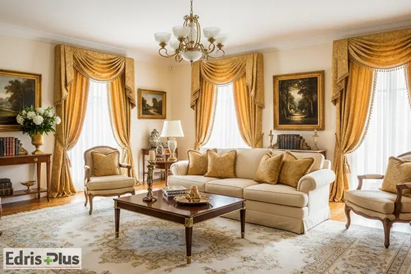 پرده طلایی والان دار