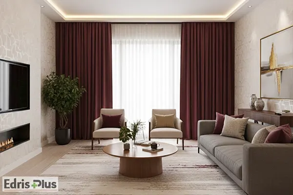 پرده مدرن اتاق پذیرایی