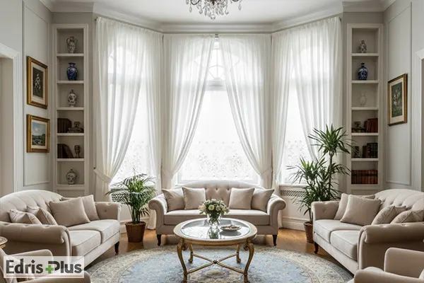 پرده پذیرایی سفید پرده پذیرایی سفید