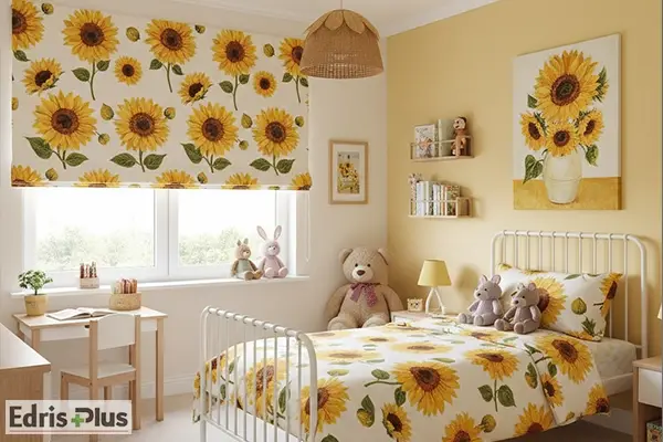 ست پرده و روتختی آفتابگردان ست پرده و روتختی آفتابگردان