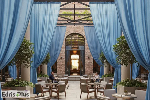 پرده کافه رو باز