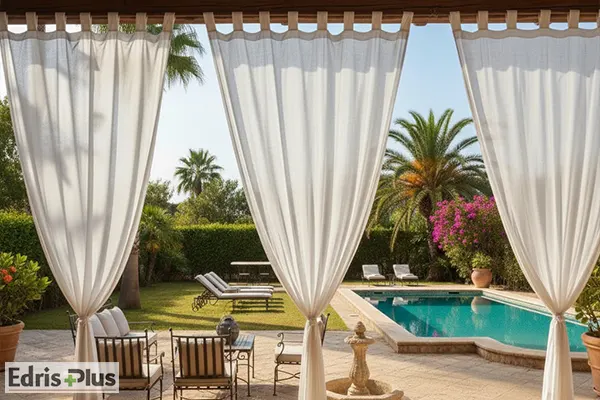 پرده حیاط ویلا