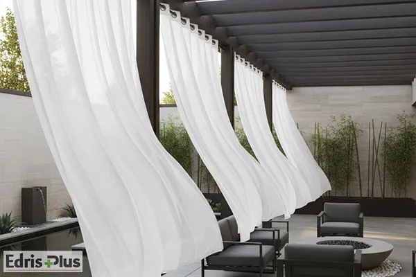 پرده پانچی سفید