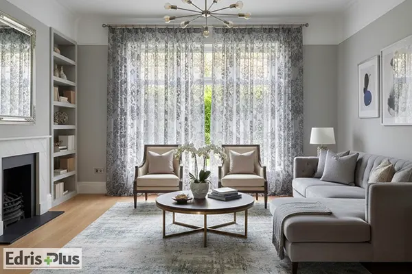 9 مدل پرده با پارچه دانتل