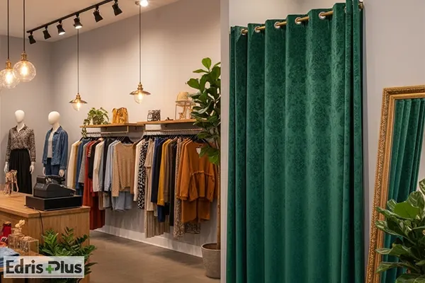 پرده اتاق پرو مغازه پرده اتاق پرو مغازه