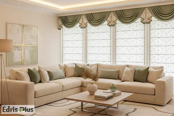 ست پرده با مبل