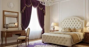 پرده بنفش اتاق خواب