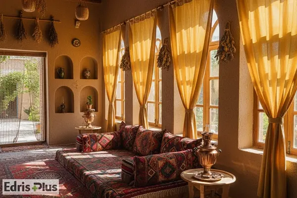 پرده پلیسه کتان پرده پلیسه کتان