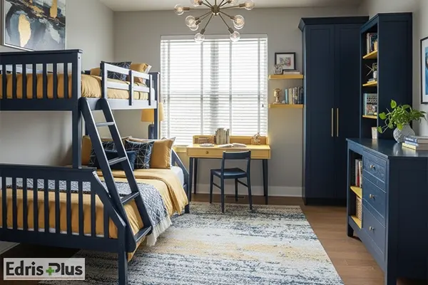 اتاق خواب زرد و آبی اتاق خواب زرد و آبی