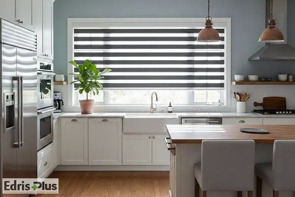 پوشاندن پنجره با پرده زبرا