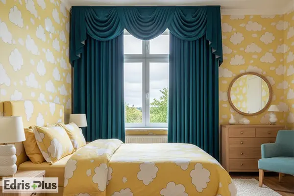 پرده کلاسیک اتاق خواب با رنگ 2026 پرده کلاسیک اتاق خواب با رنگ 2026