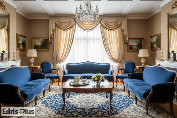 جنس پرده مناسب برای مبل فرانسوی