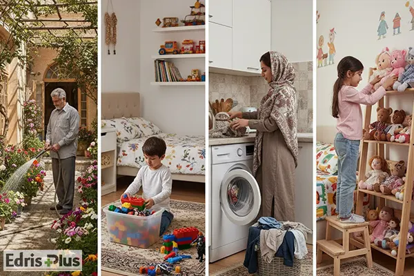 تقسیم کار؛ خانه تکانی را به یک پروژه خانوادگی تبدیل کنید