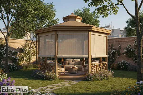 پرده حصیری برای آلاچیق