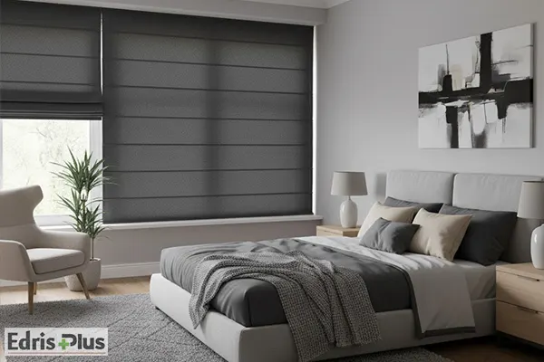 ست فرش طوسی با پرده طوسی