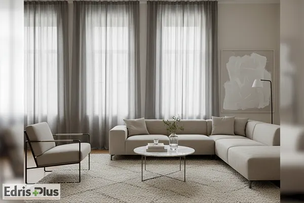 دکوراسیون مینیمال با فرش کرم