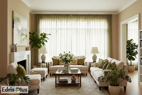 پرده حریر ساده