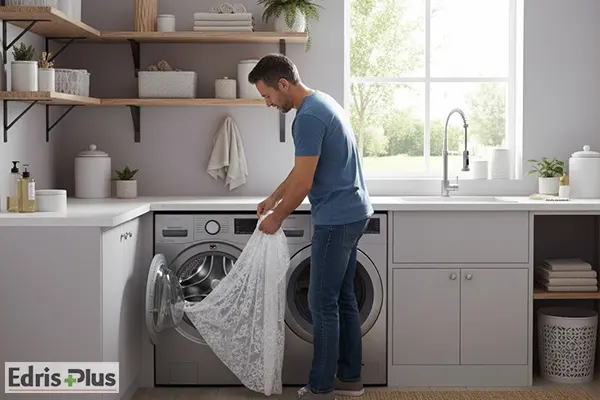 شستن پردههای توری در لباسشویی