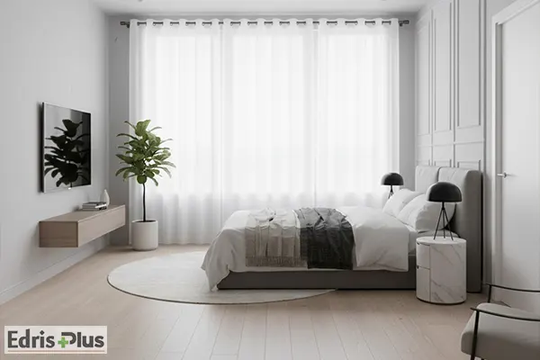 پرده حریر سفید