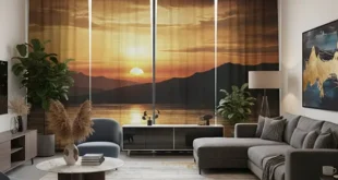 پرده با طرح منظره