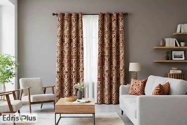 پرده پانچ با پارچه شانل