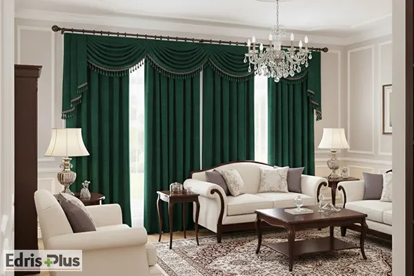 9 مدل پرده با پارچه شانل