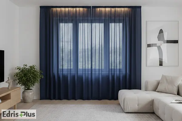 پرده حریر با لاین نوری توکار