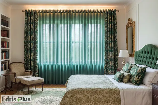 پرده پانچ با پارچه پتینه