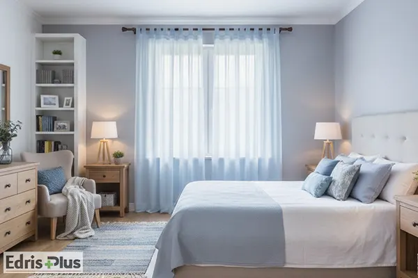 پرده اتاق خواب ساده و شیک