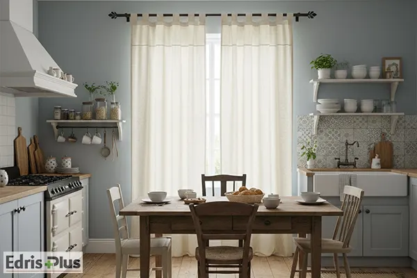 پرده آشپزخانه ساده