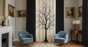 پرده با طرح درخت