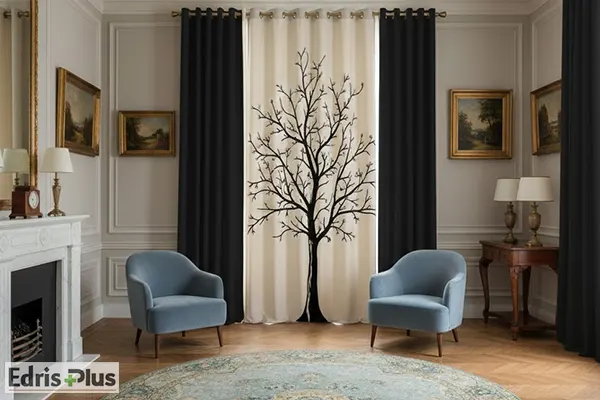 پرده با طرح درخت