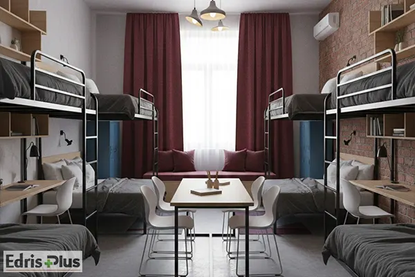 پرده والان دار خوابگاه